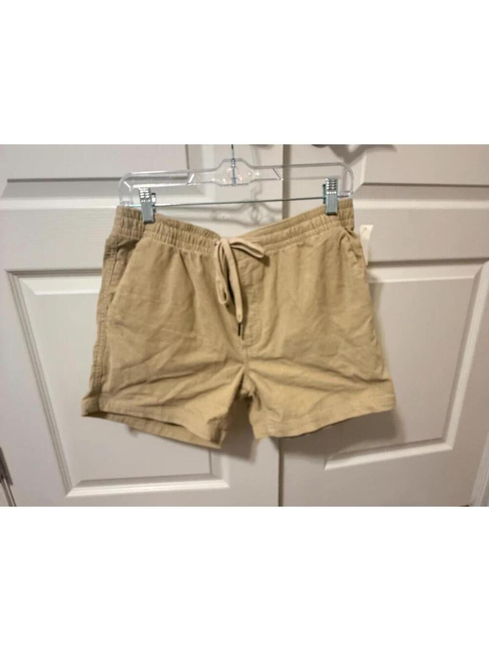 Goodthreads Beige Drawstring Lounge Shorts, Size Small